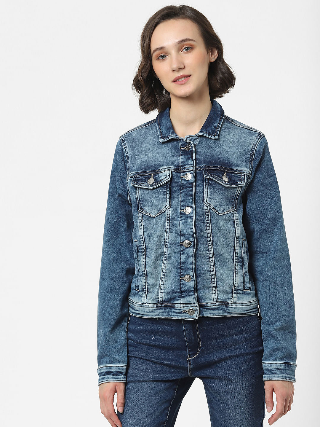 Blue Washed Denim Jacket