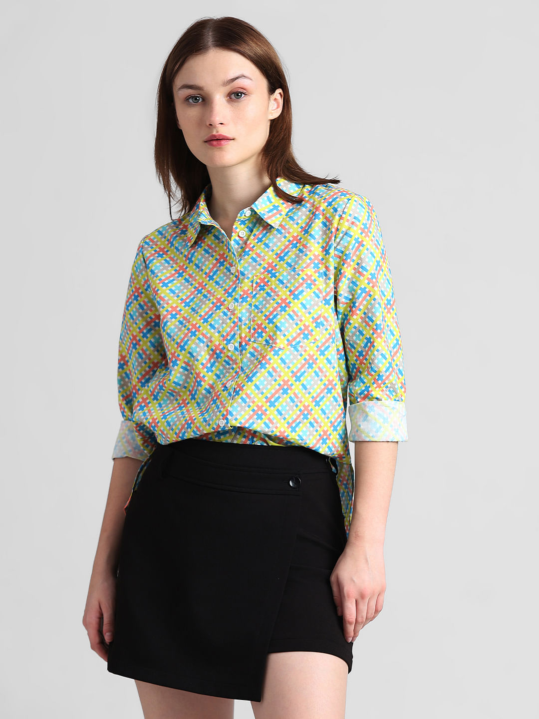 Multi-Colour Printed Cotton Shirt