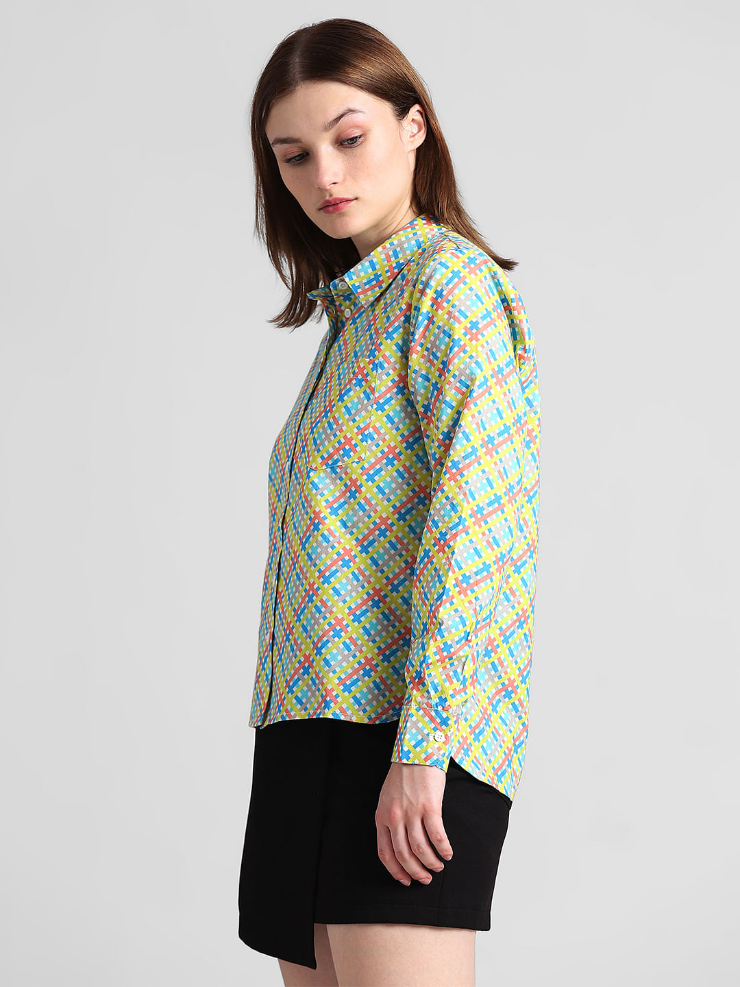 Multi-Colour Printed Cotton Shirt