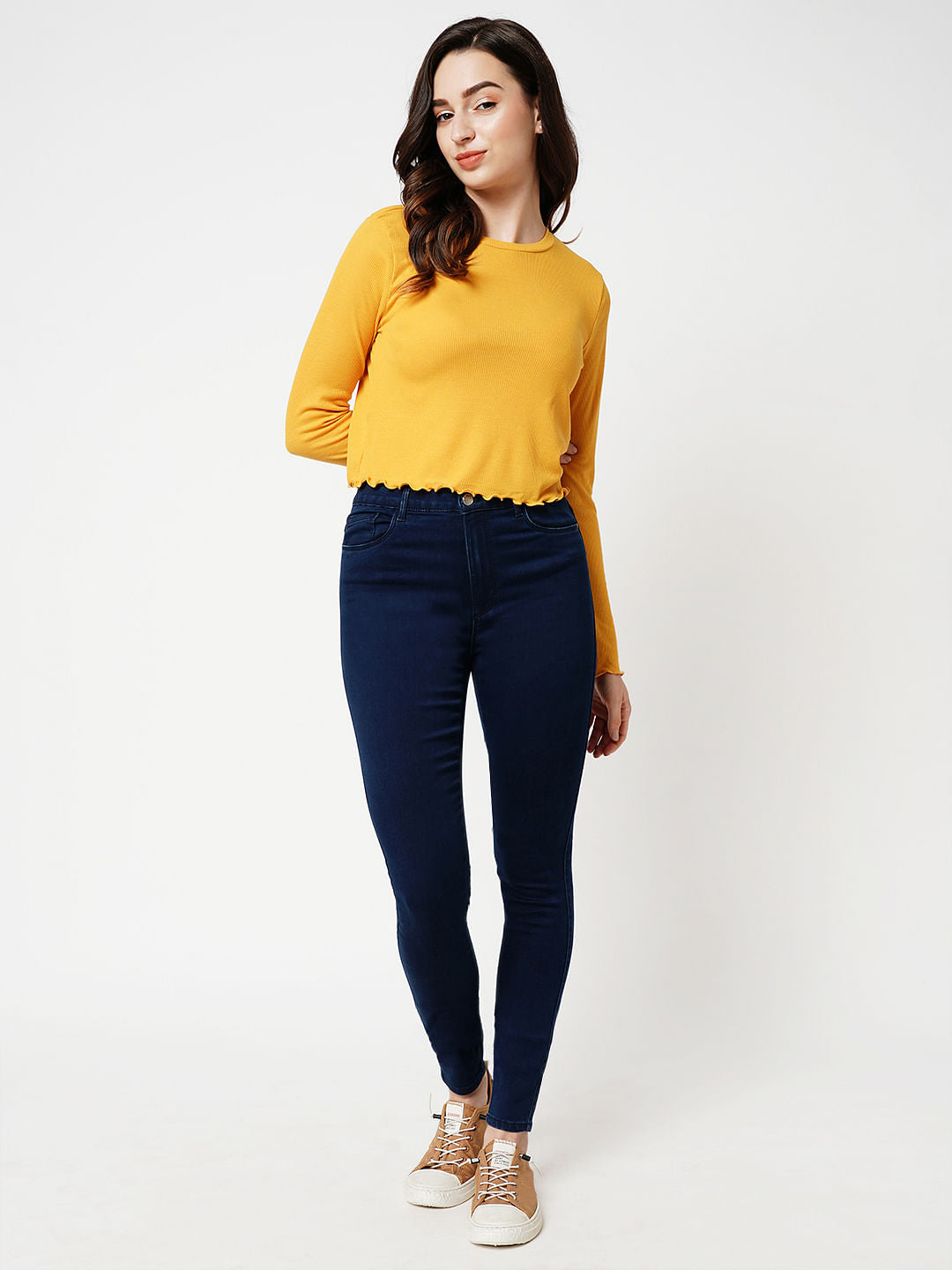 Jdy By Only Blue High Rise Flared Jeans