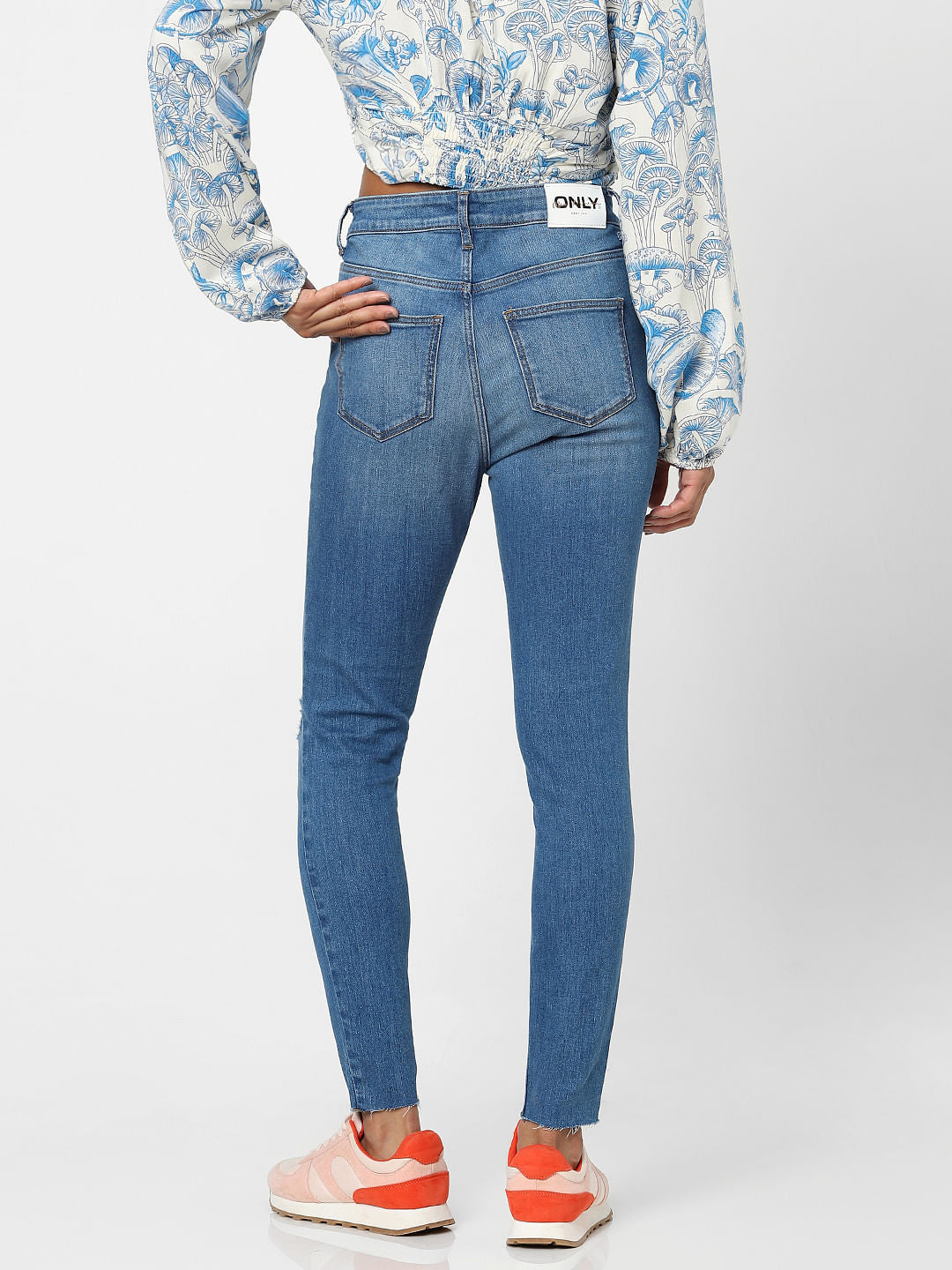 Blue High Waist Skinny Jeans