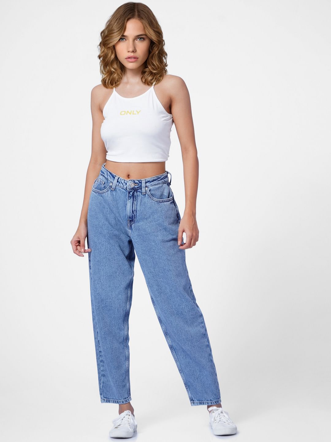 Light Blue High Rise Boyfriend Jeans