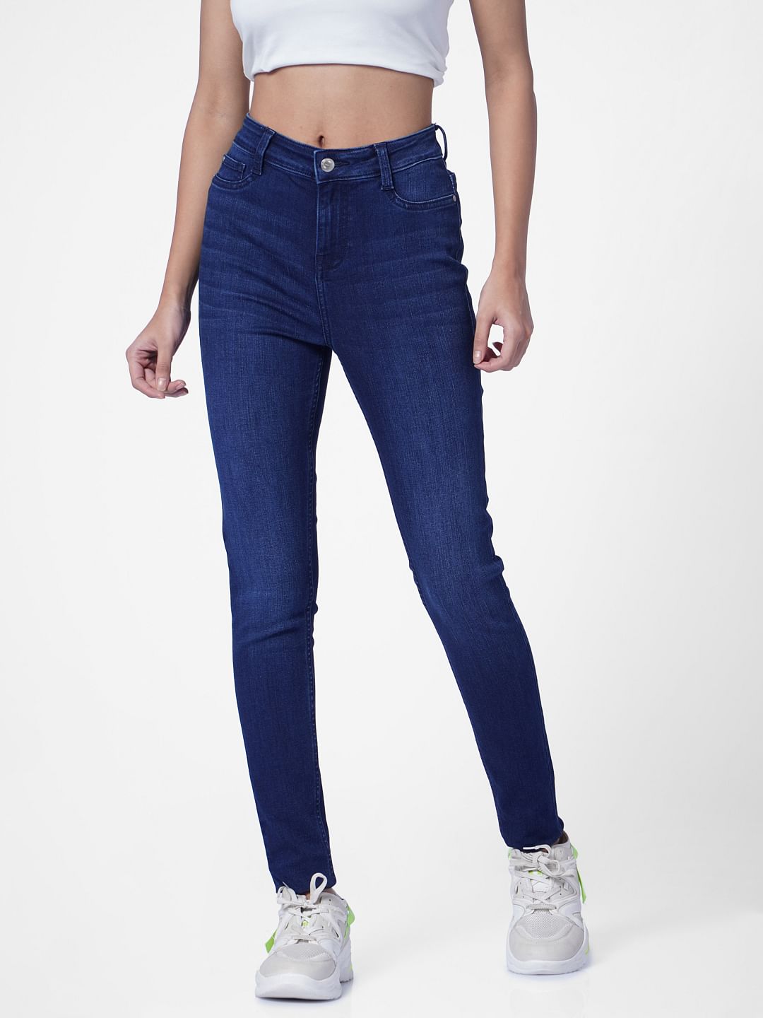 Blue High Rise Skinny Jeans