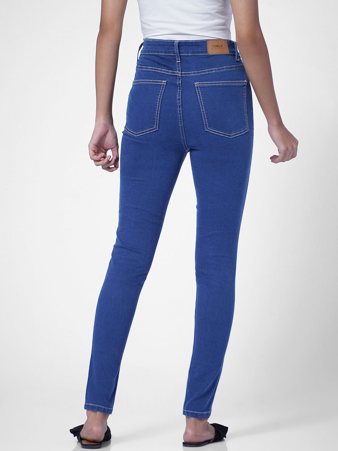 Blue High Rise Skinny Jeans