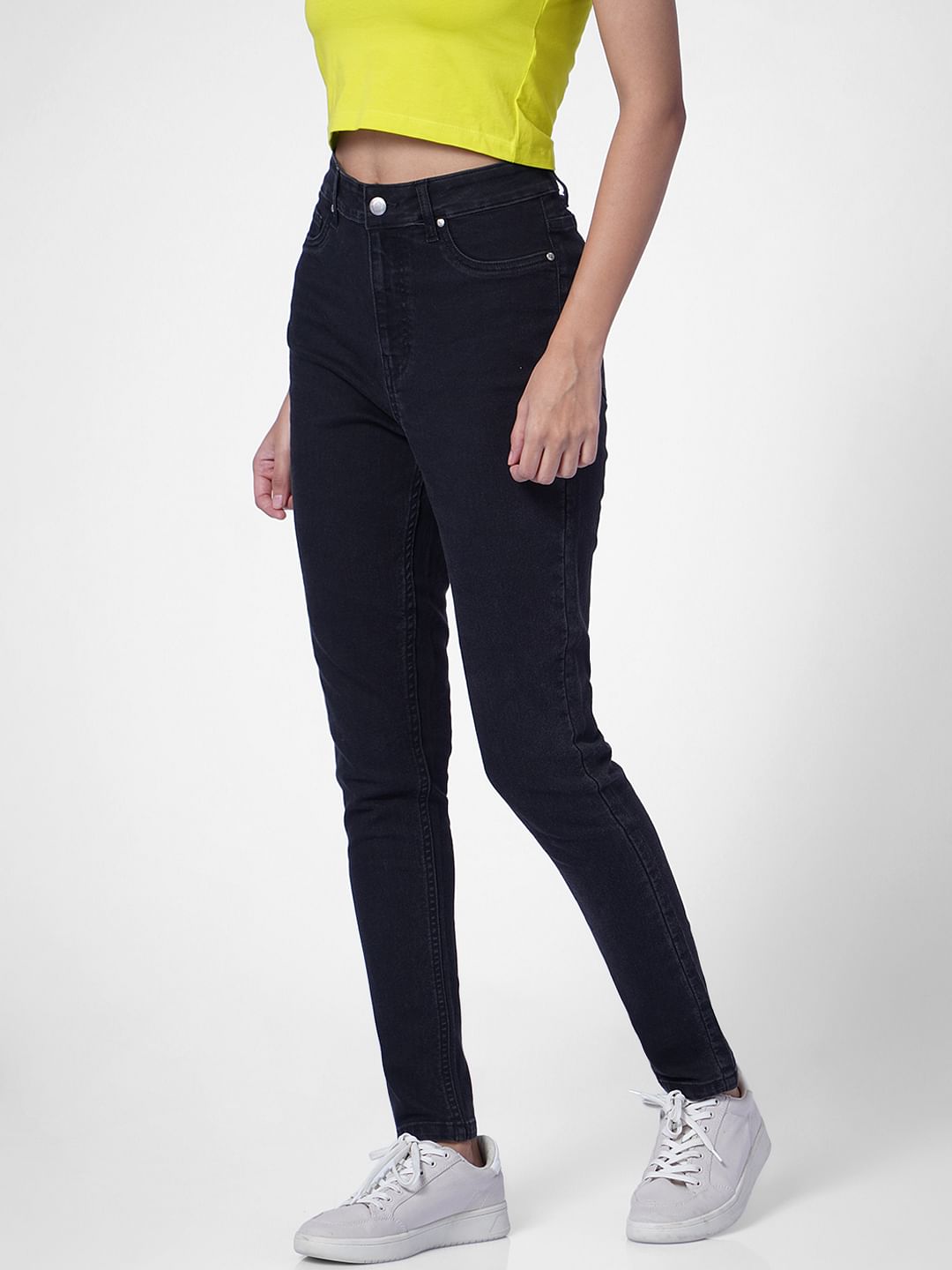 Grey High Rise Skinny Jeans