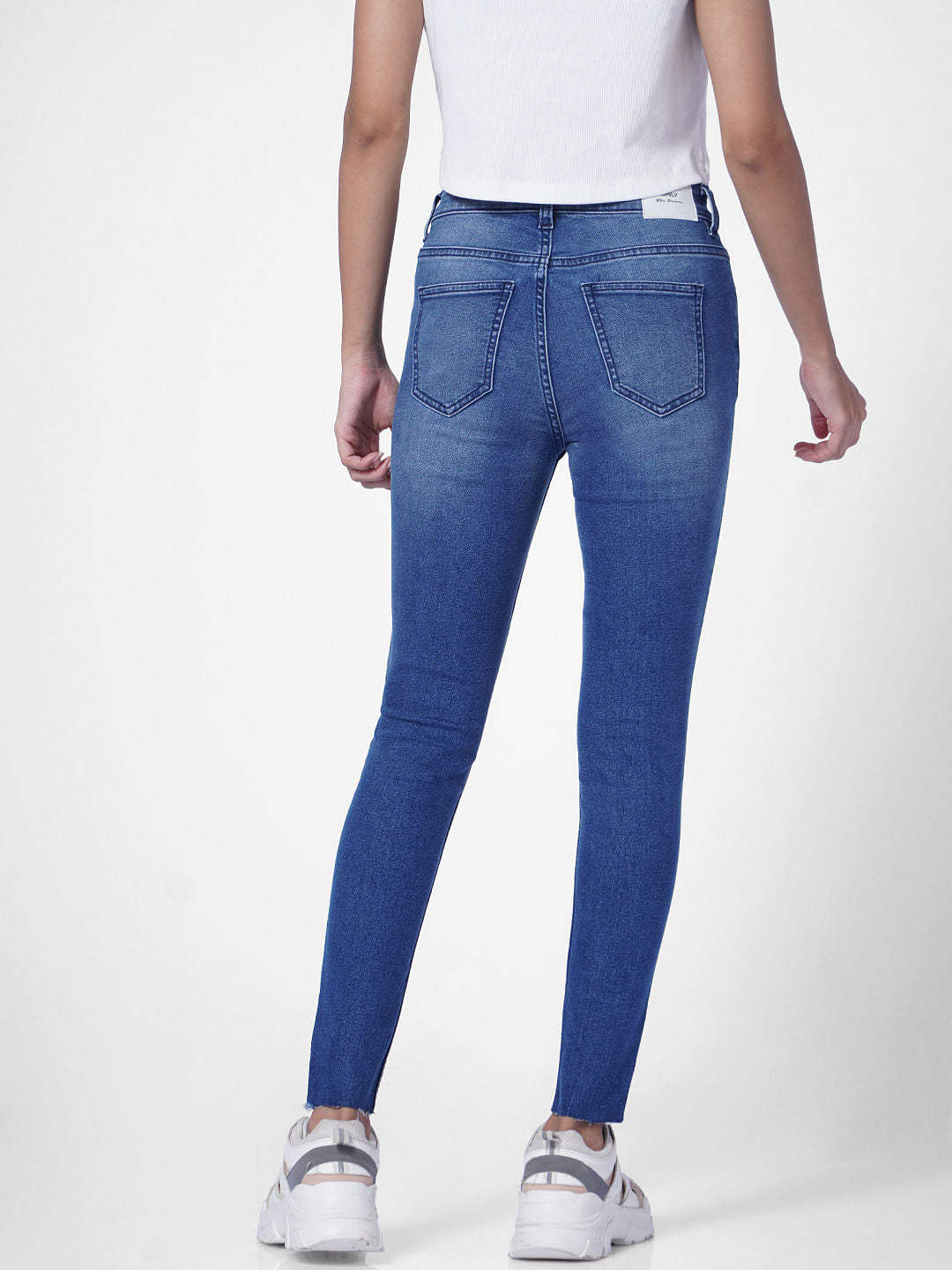 Light Blue Mid Rise Skinny Jeans