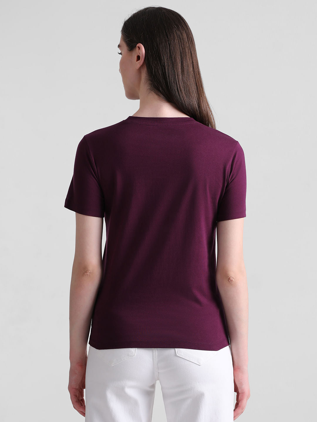 Purple Logo Print T-Shirt