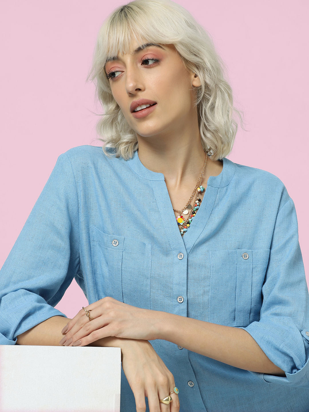 Blue Full Sleeves Top