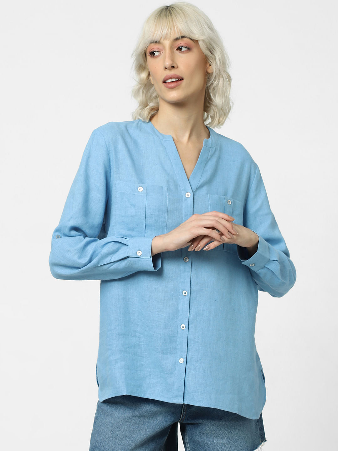 Blue Full Sleeves Top