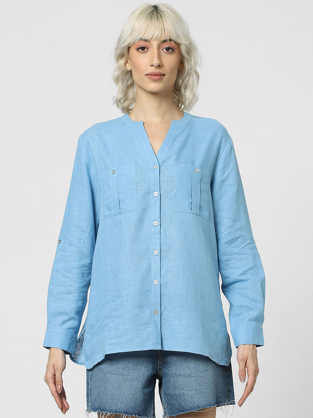 Blue Full Sleeves Top