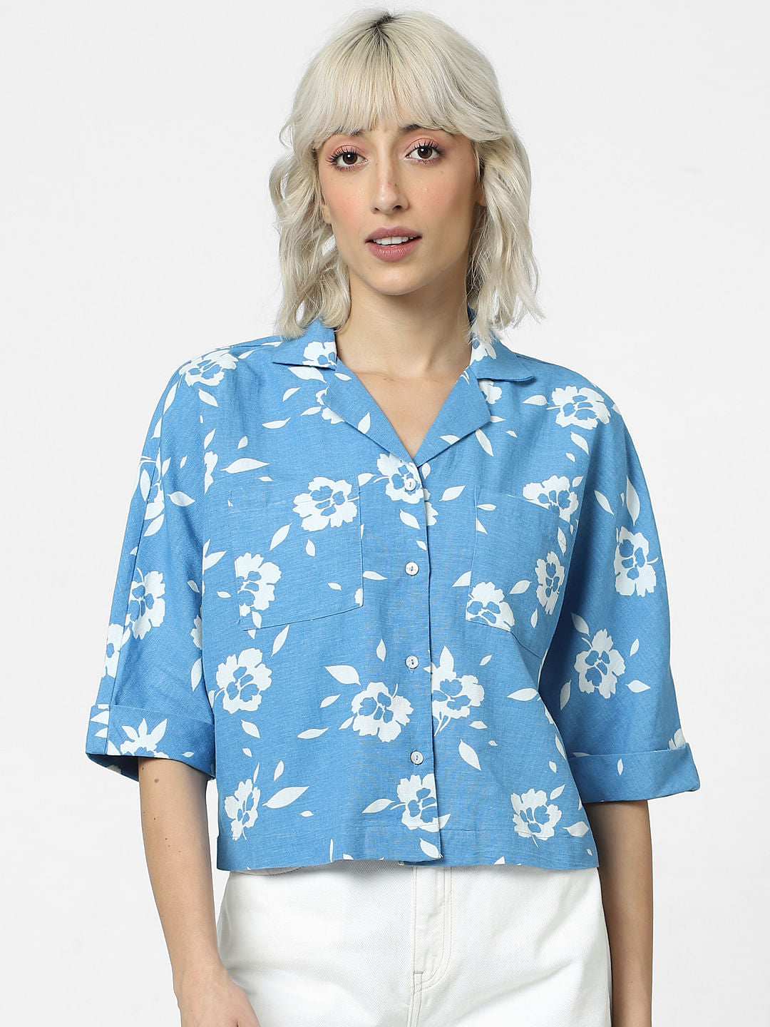 Blue Printed Resort Shirt