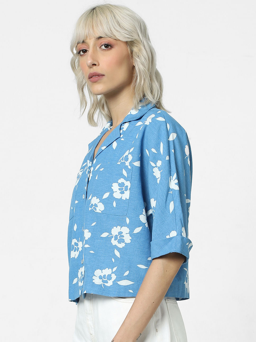 Blue Printed Resort Shirt