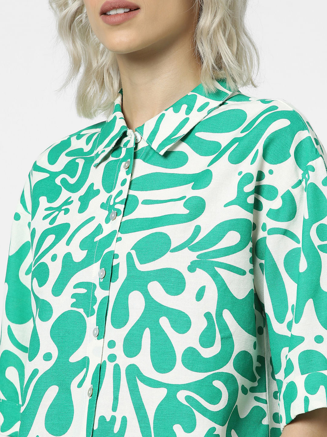 Green Printed Shirt