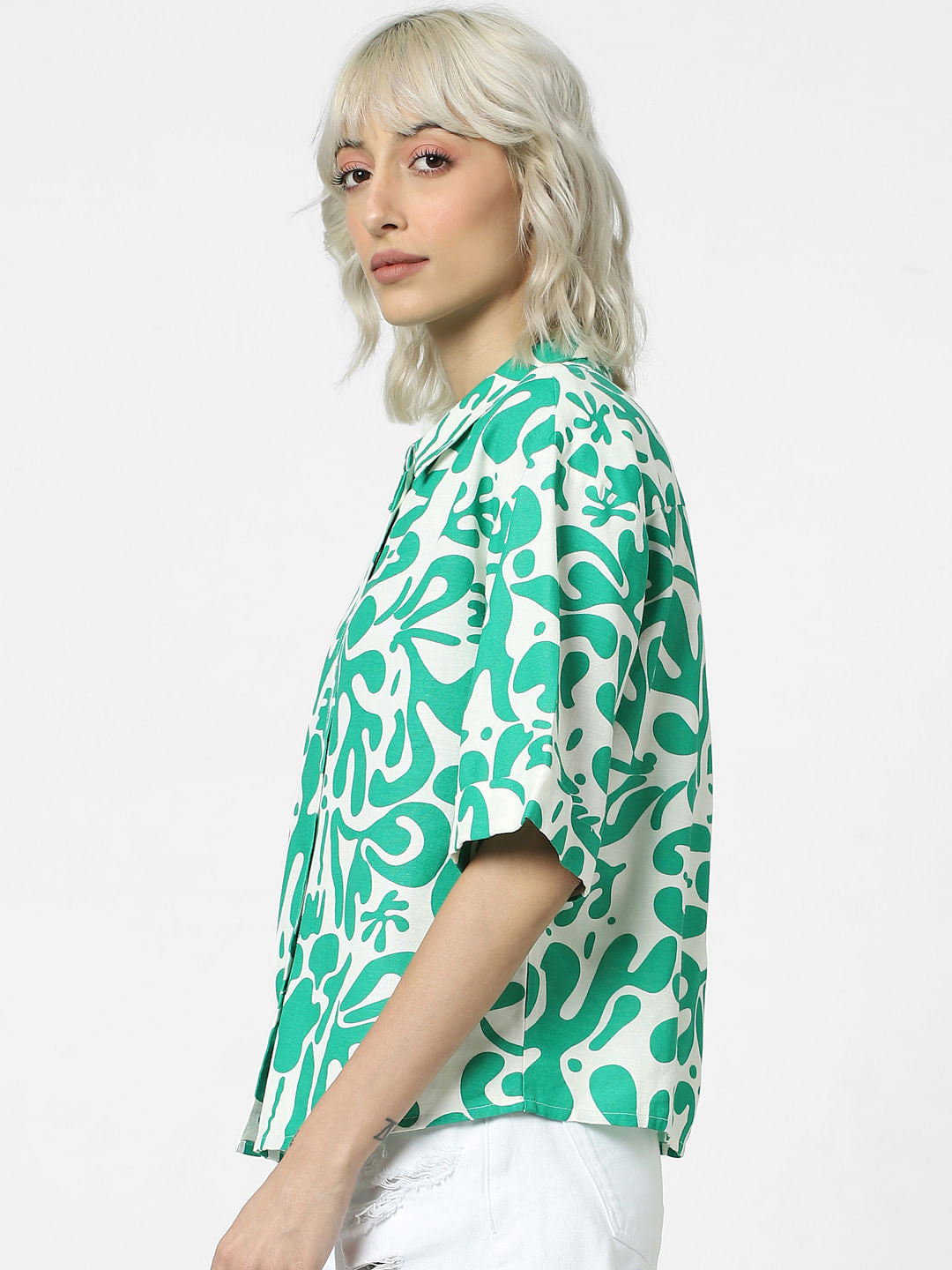 Green Printed Shirt
