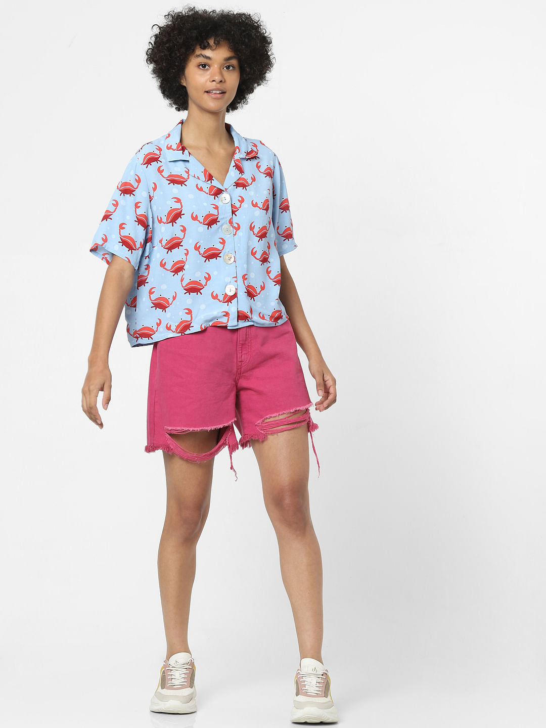 Blue Printed Resort Shirt