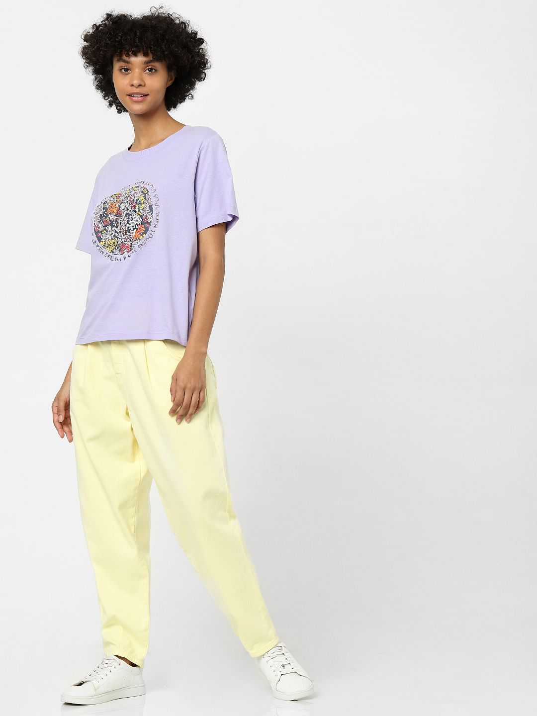 Purple Graphic Print T-Shirt