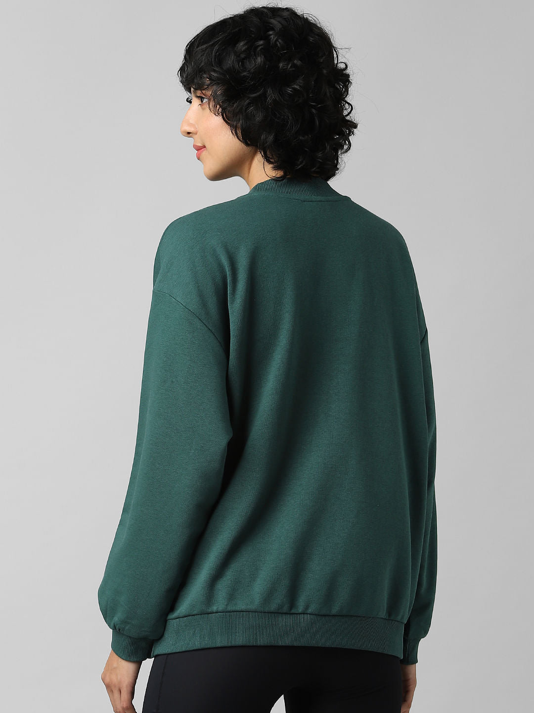 Green Graphic Print Sweatshirt