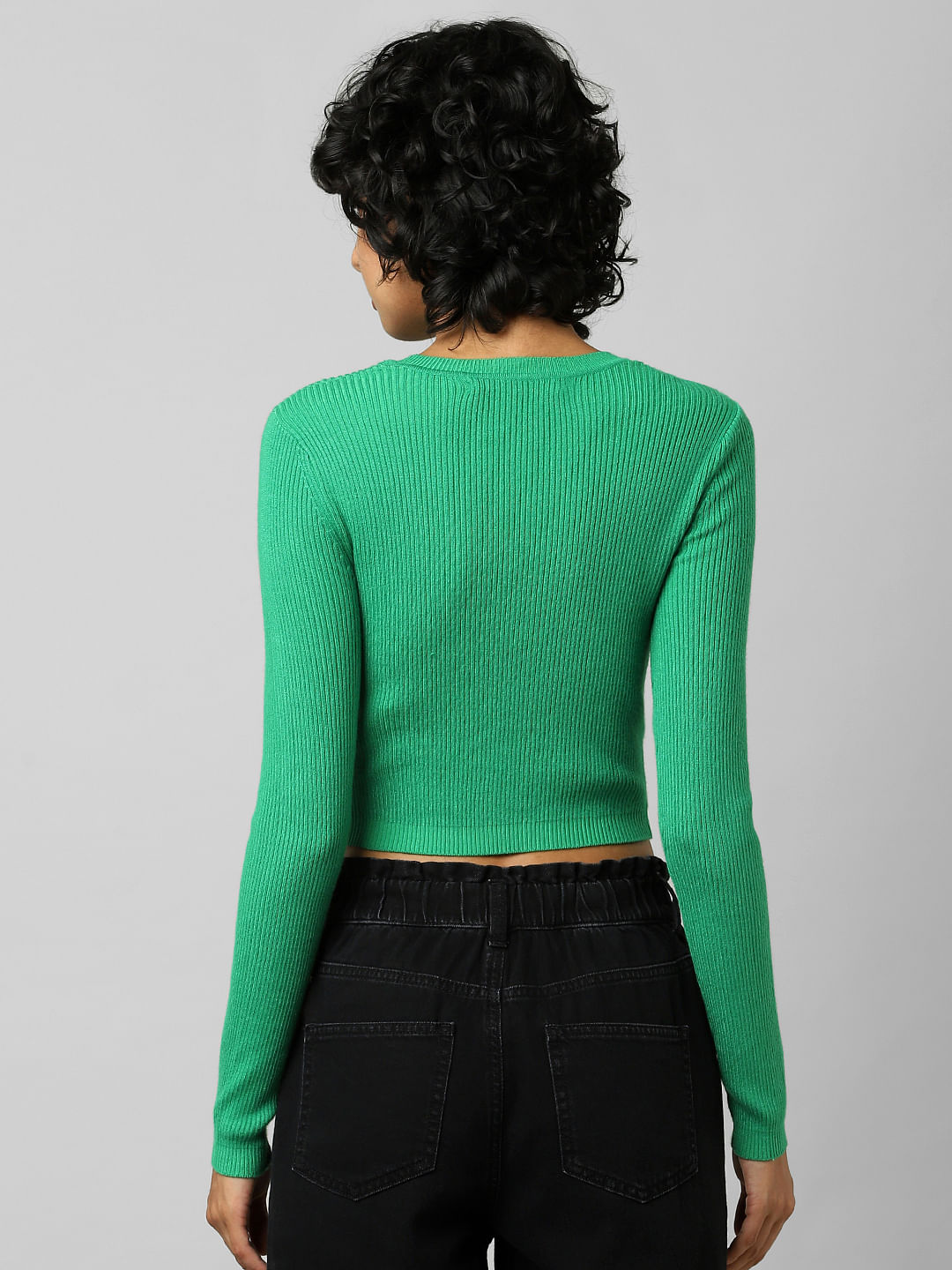 Green Cut Out Detail Pullover