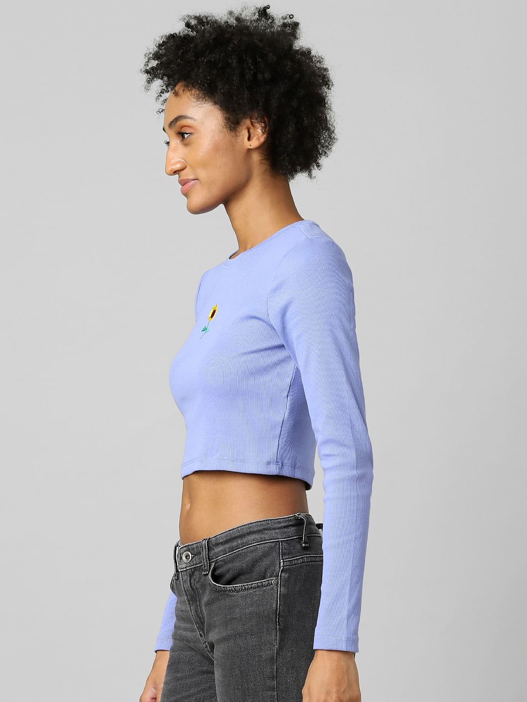 Blue Cropped Top