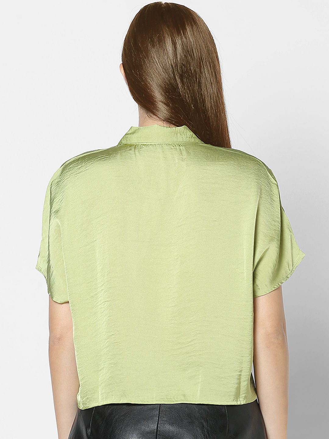 Green Tie Up Resort Shirt