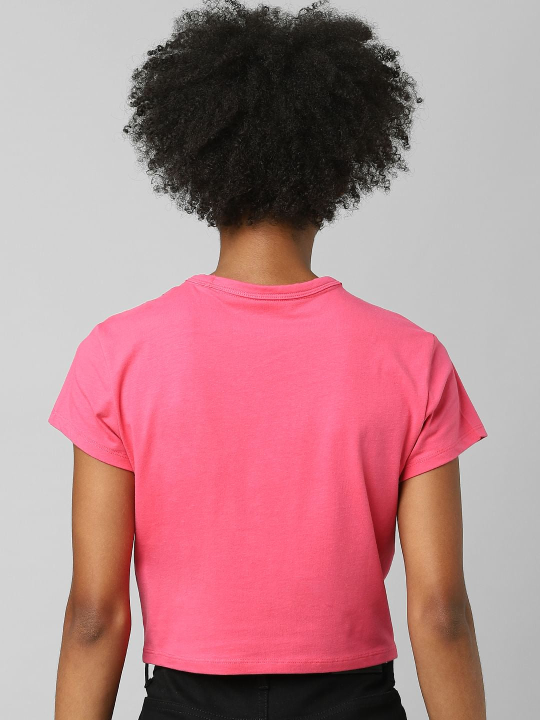 Pink Rhinestone Detail T-Shirt