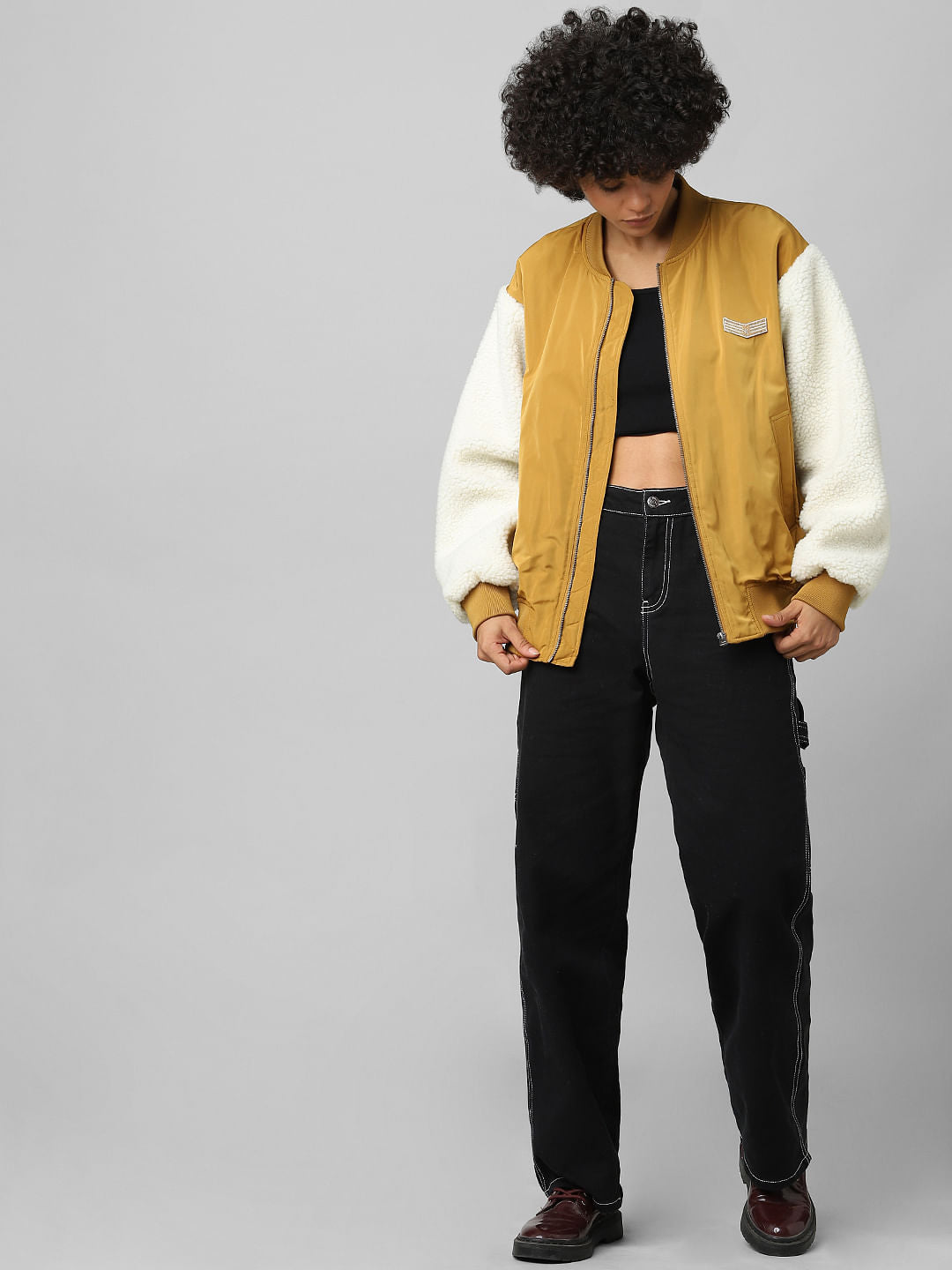 Brown Teddy Bomber Jacket