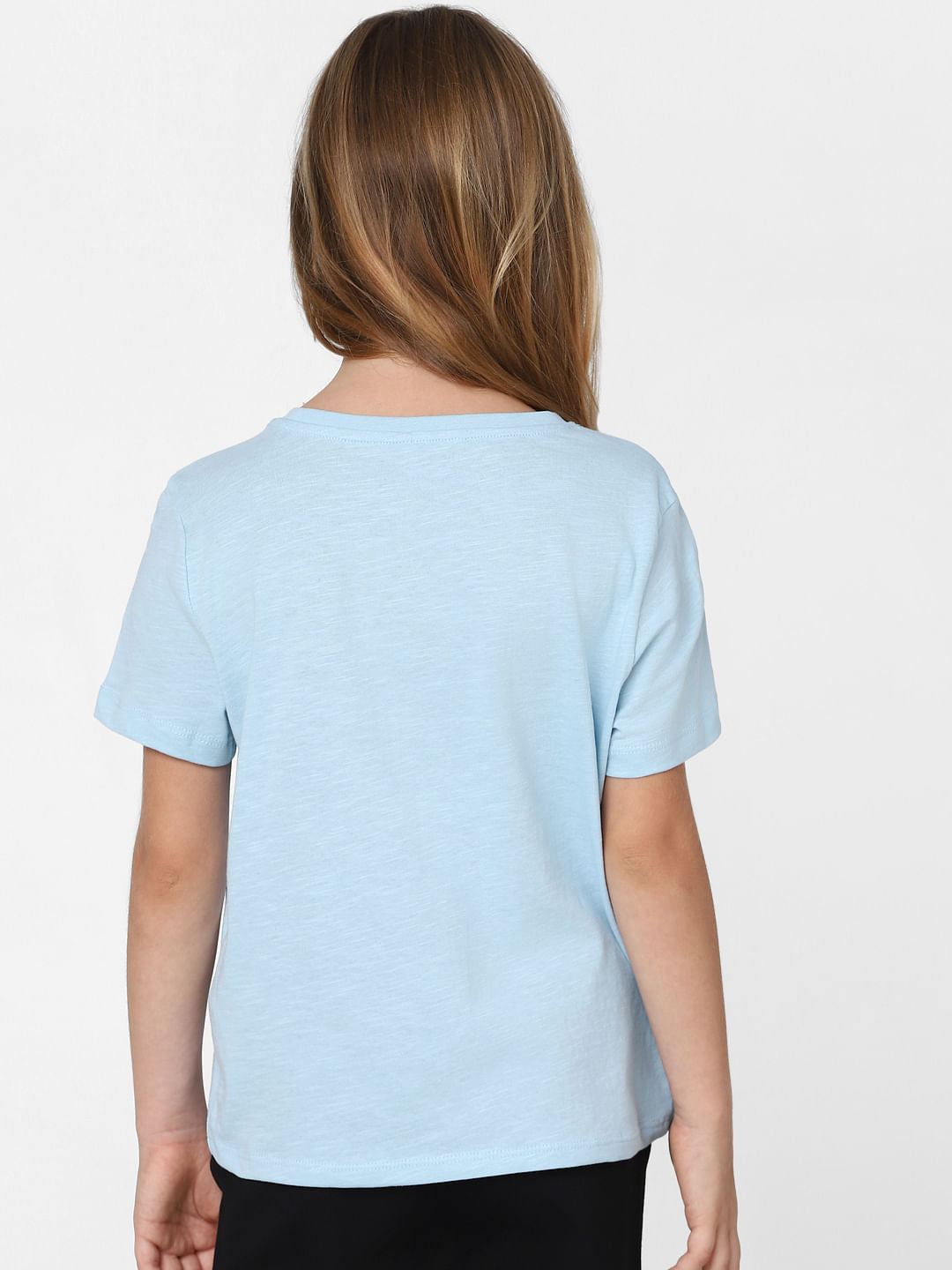 Girls Blue Front Knot T-Shirt