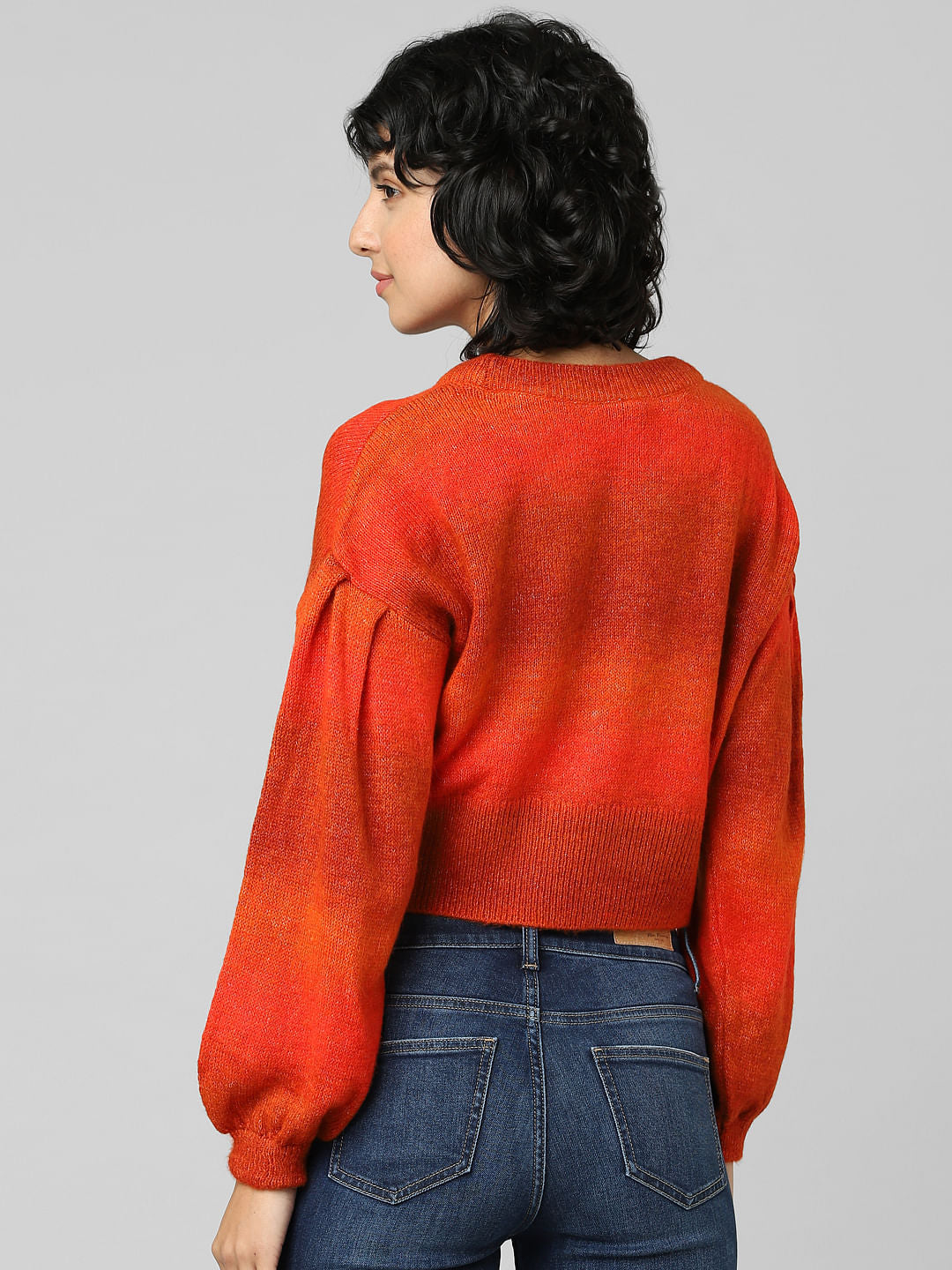 Red Cropped Pullover