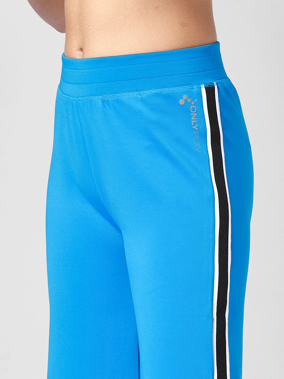 Blue Mid Rise Wide Leg Co-Ord Pants