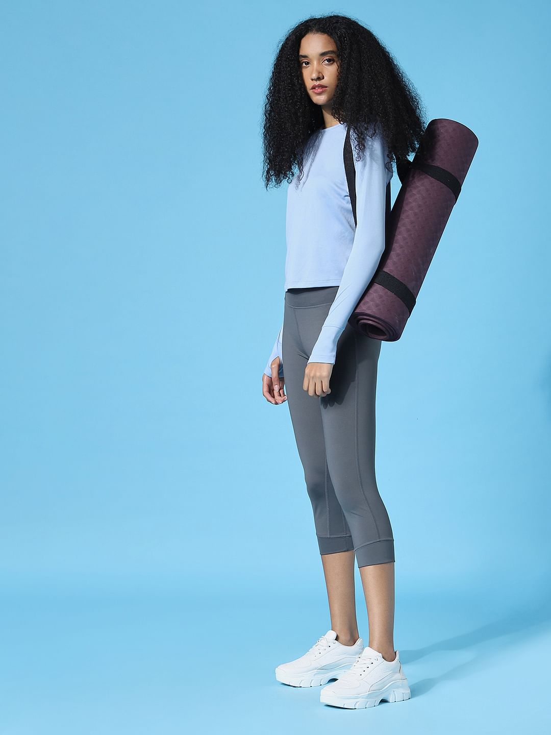 Blue Cut-Out Detail Training Top