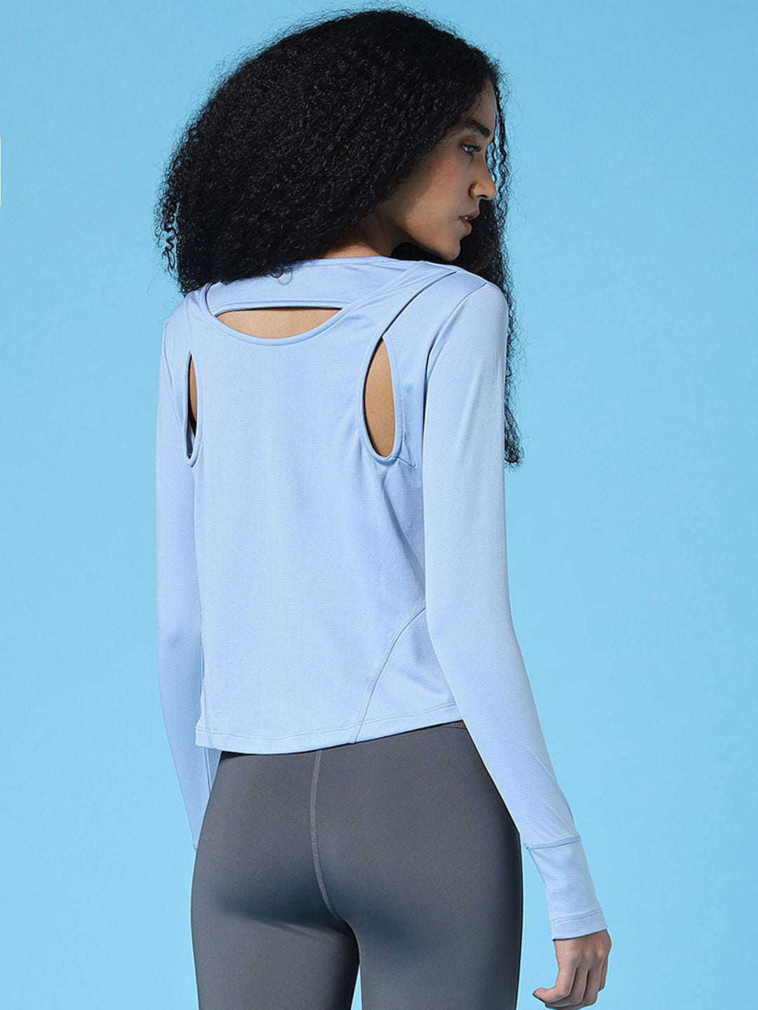 Blue Cut-Out Detail Training Top