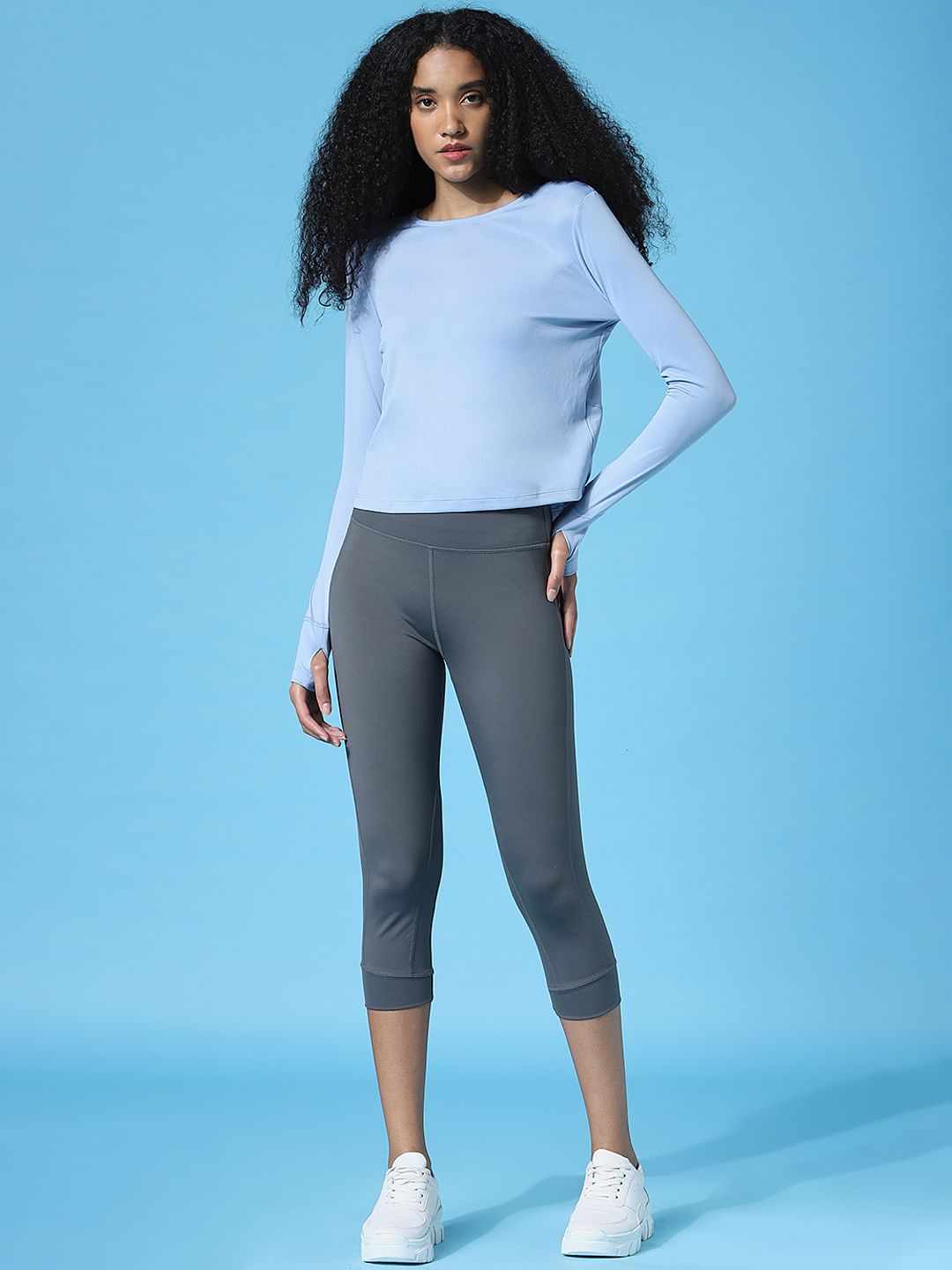 Blue Cut-Out Detail Training Top