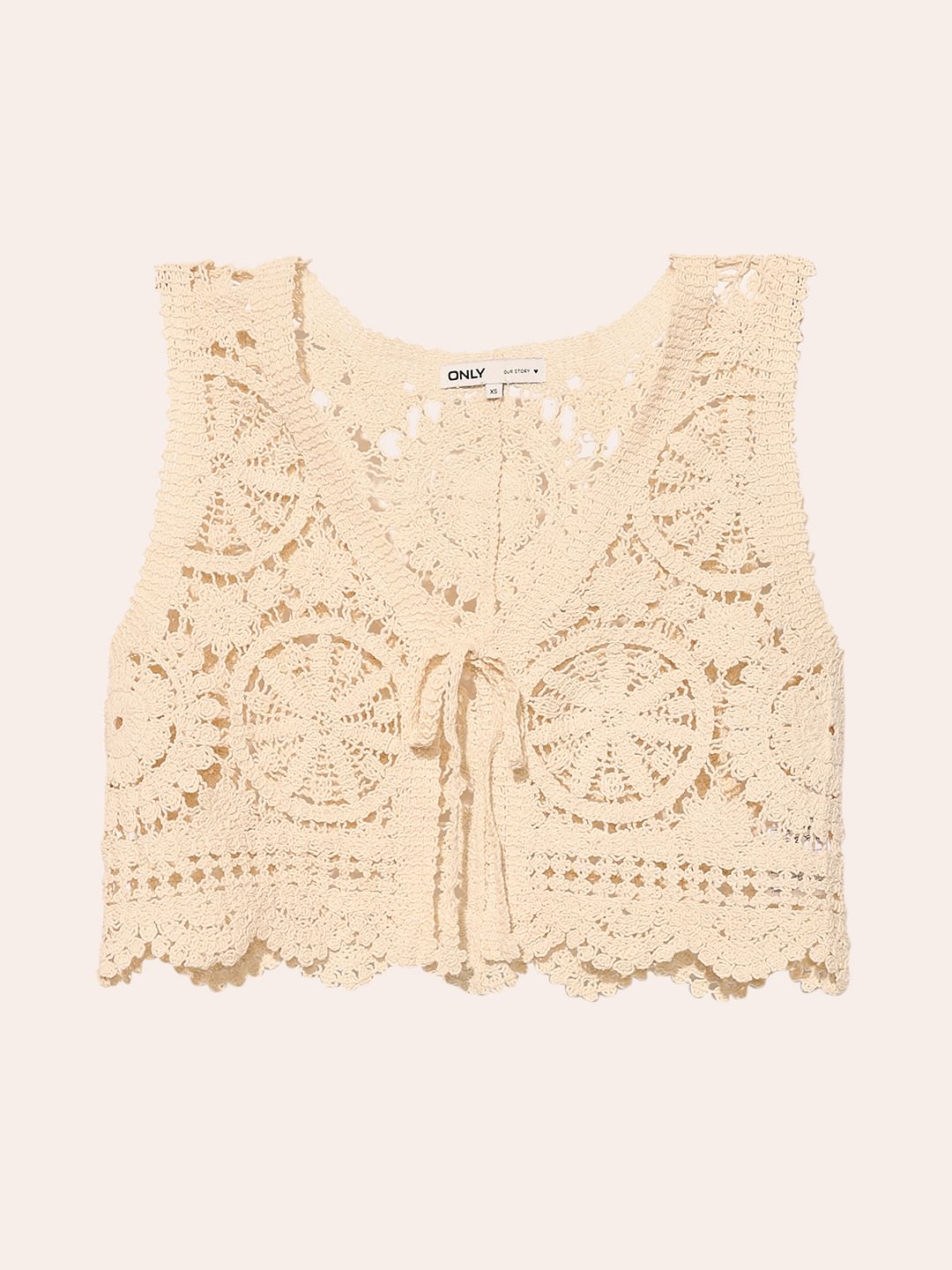 Beige Knitted Vest