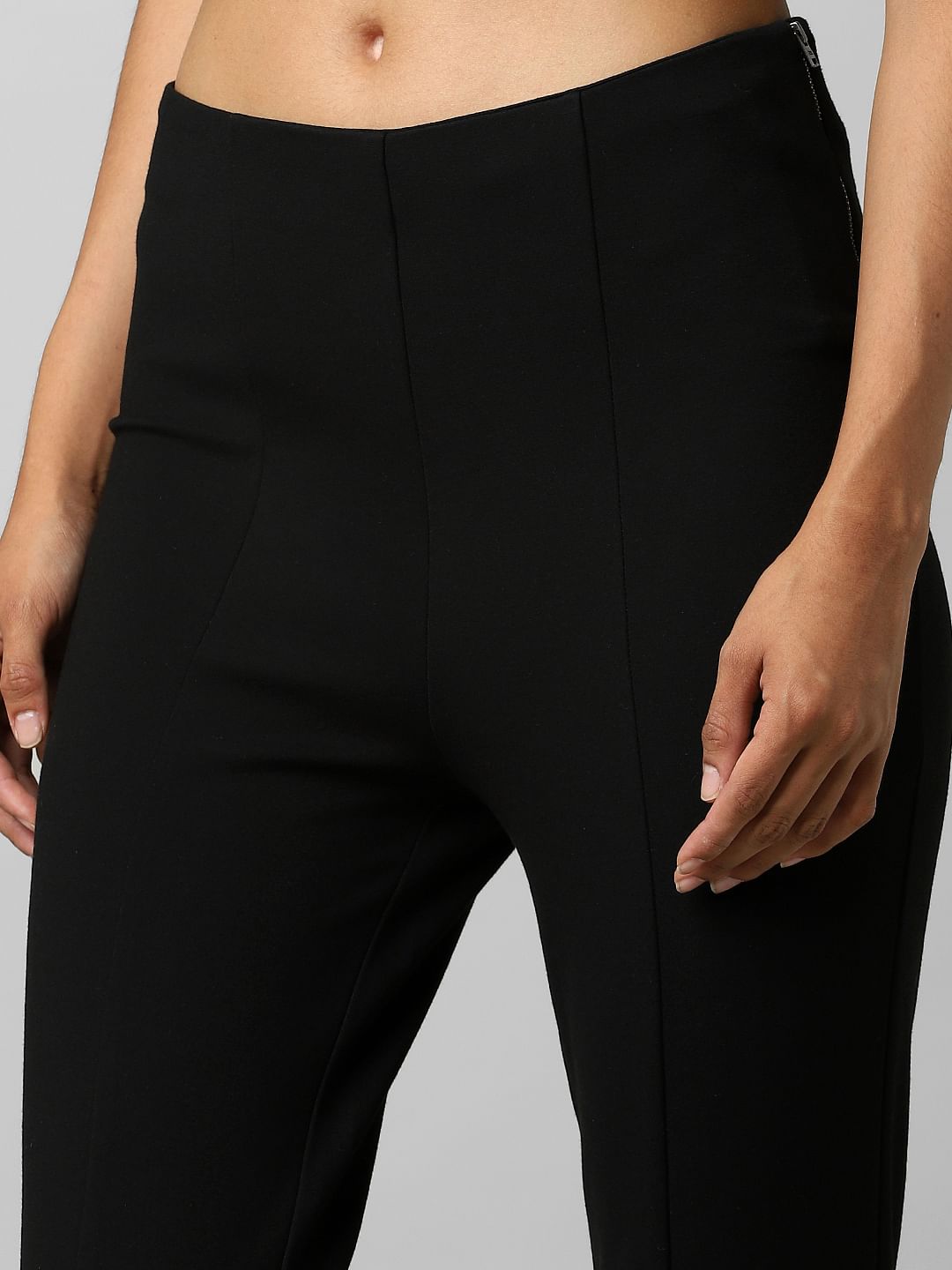 Black High Rise Flared Leggings