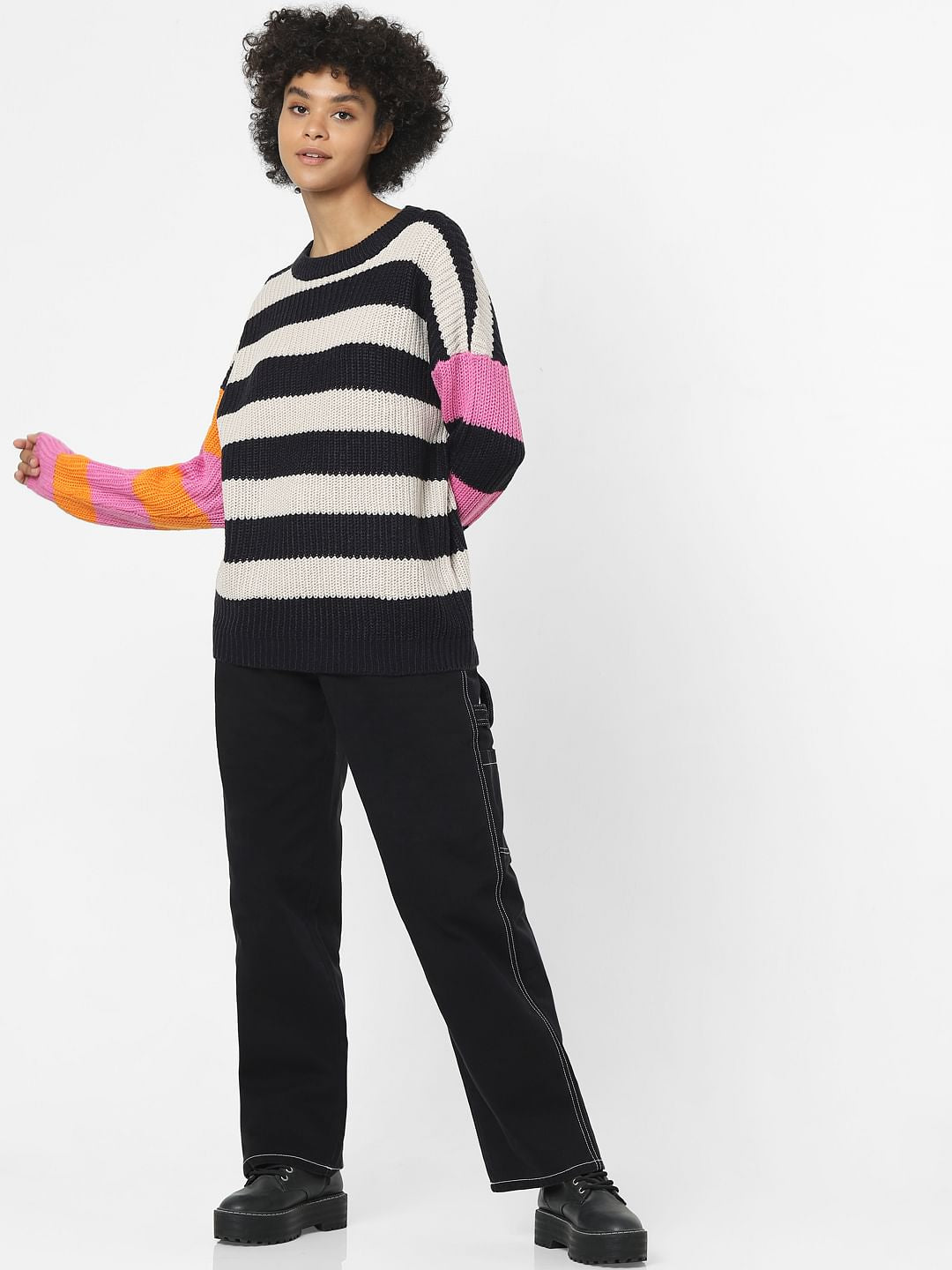 Multi-Colour Oversized Pullover