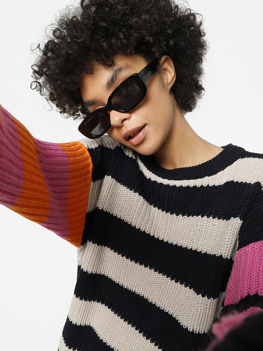 Multi-Colour Oversized Pullover