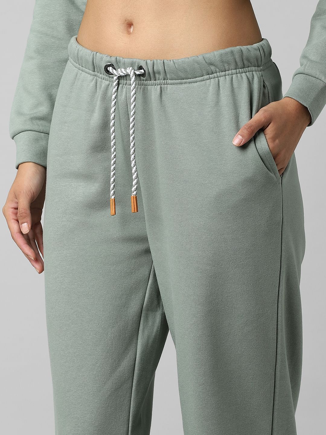 Green High Rise Co-Ord Set Joggers