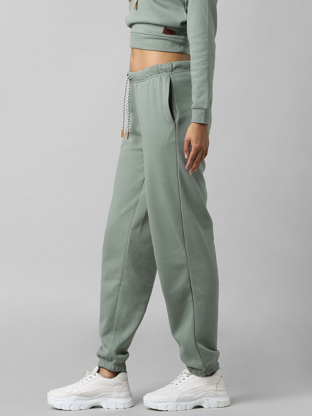 Green High Rise Co-Ord Set Joggers