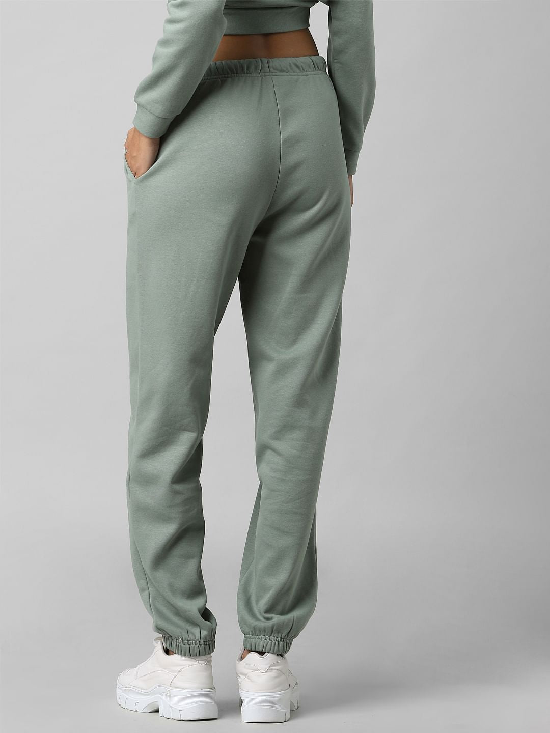 Green High Rise Co-Ord Set Joggers