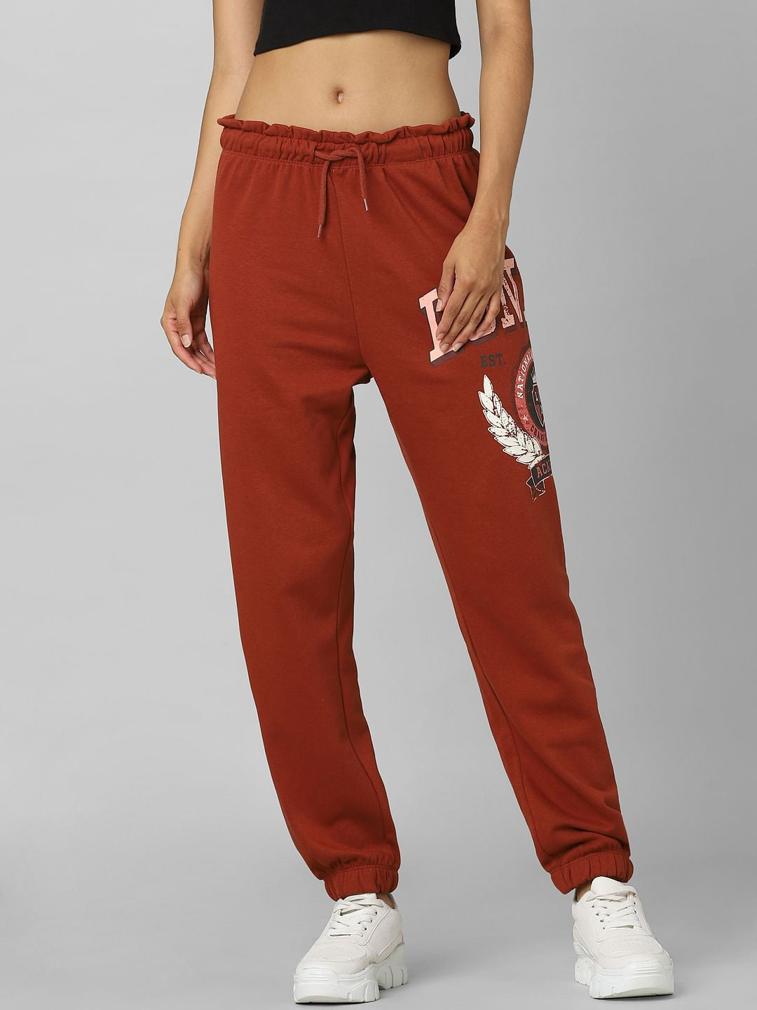 Brown Paperbag Waist Co-Ord Sweatpants