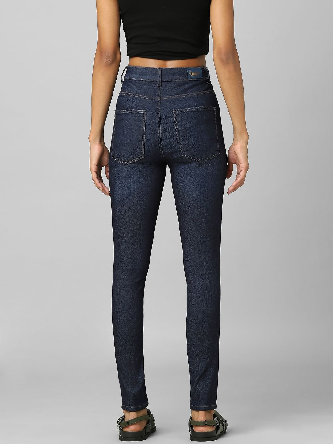 Dark Blue High Waist Skinny Jeans