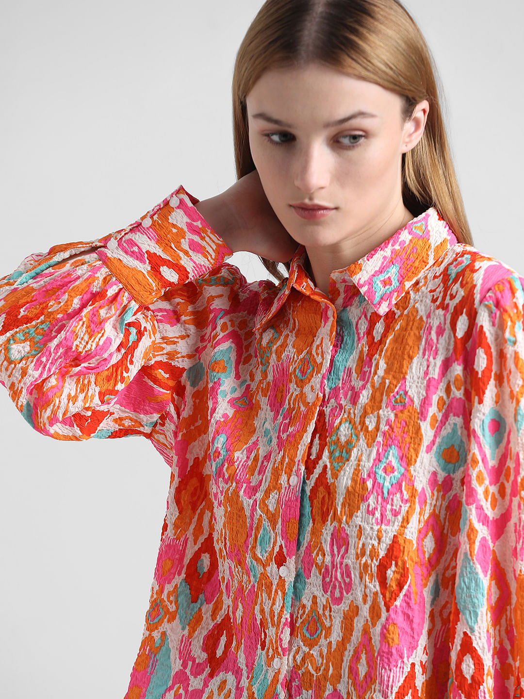 Pink Abstract Printed Shirt