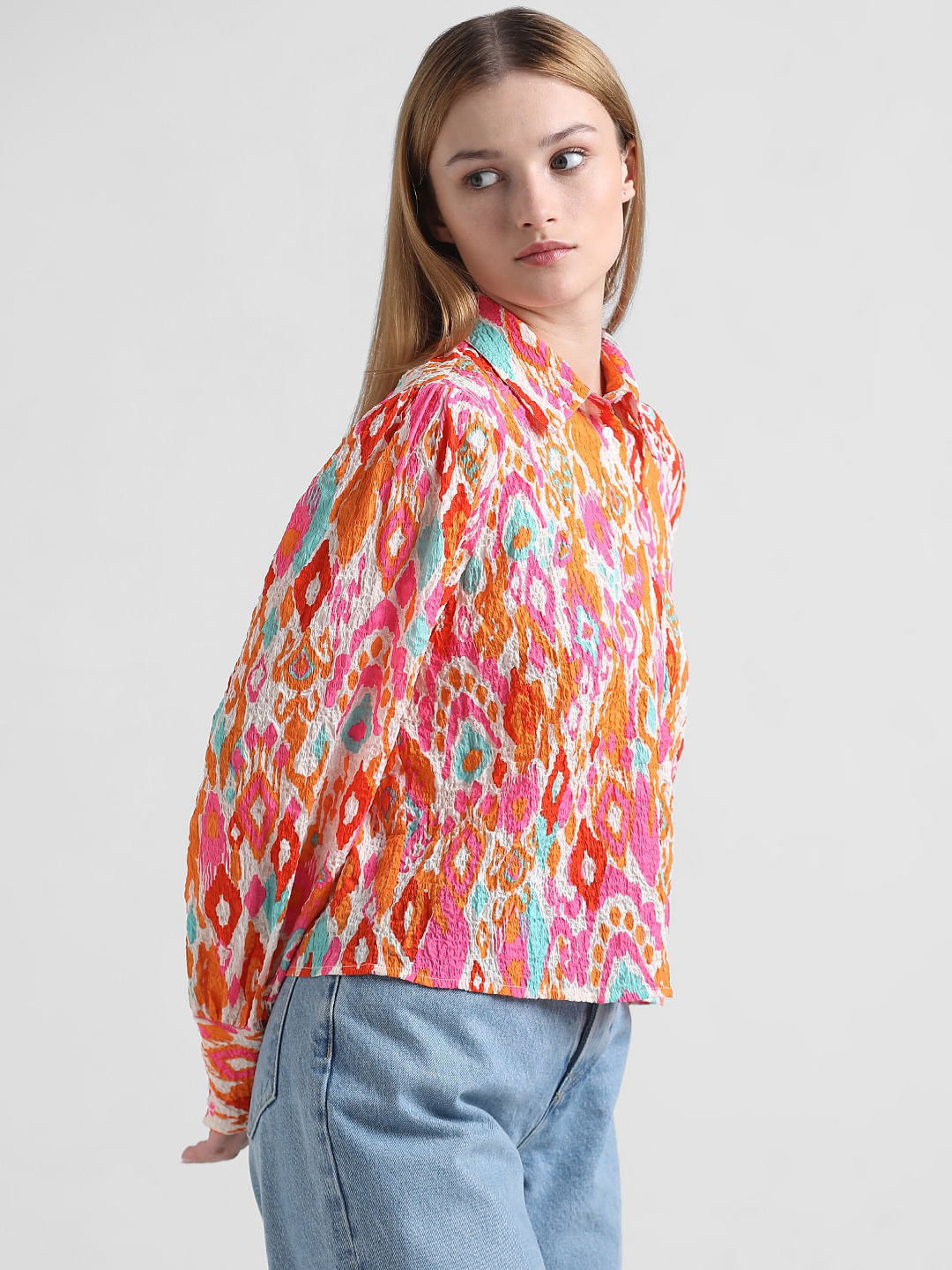 Pink Abstract Printed Shirt