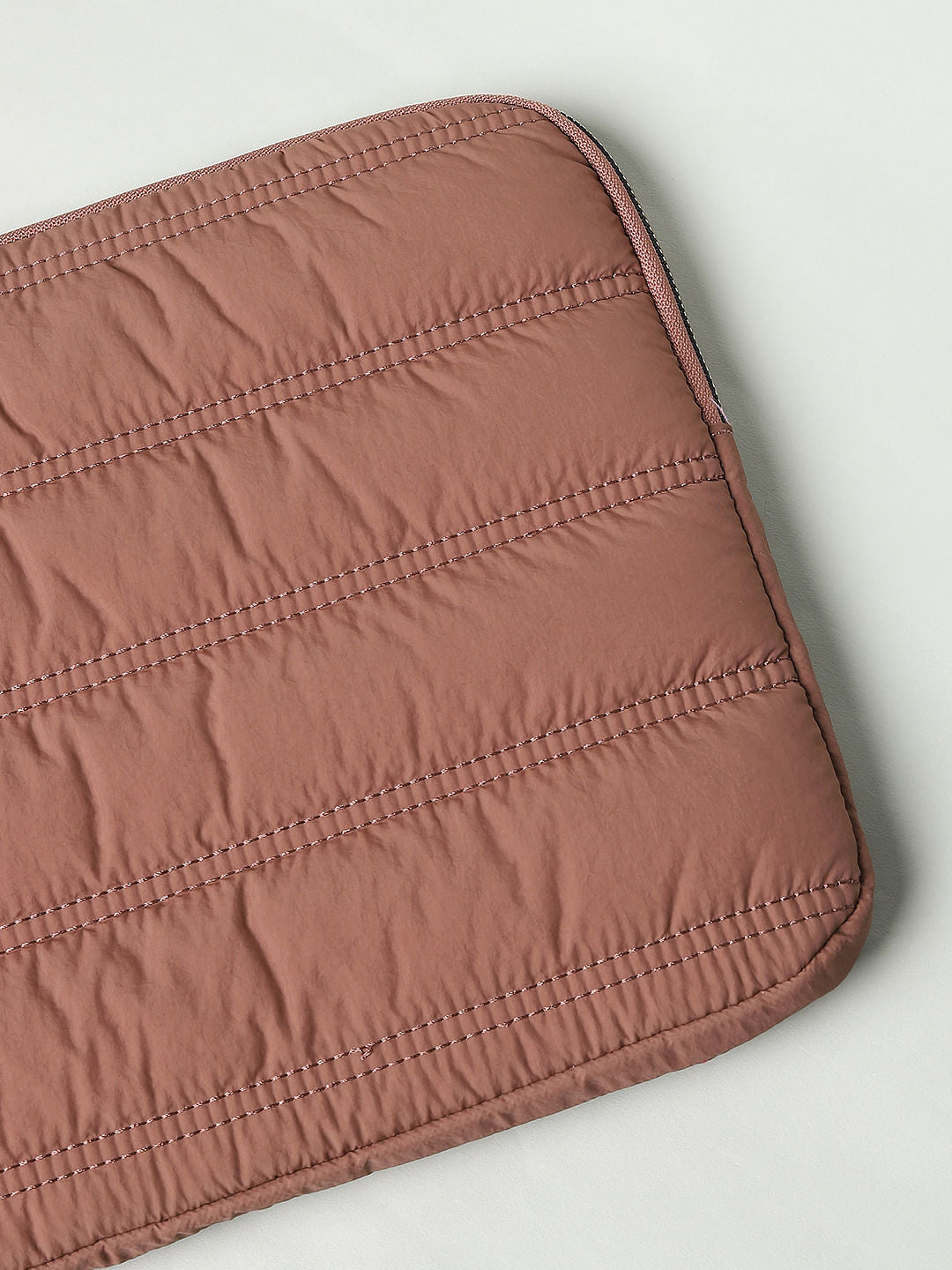 Brown Quilted Laptop Case - 14Inch