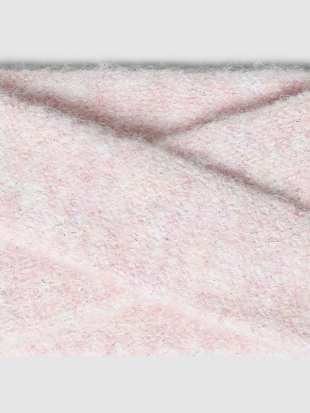 Pink Lurex Knitted Headband