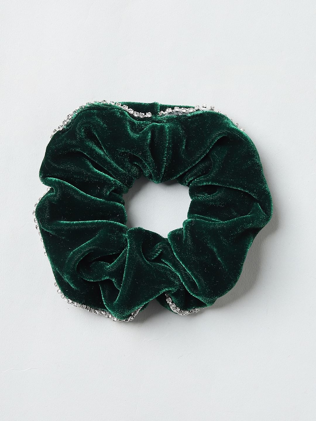 Pack Of 3 Velvet Scrunchies - Multi-Coloured