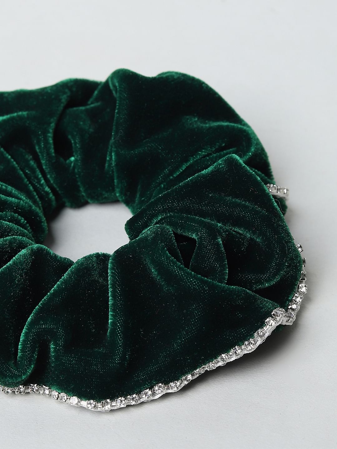 Pack Of 3 Velvet Scrunchies - Multi-Coloured