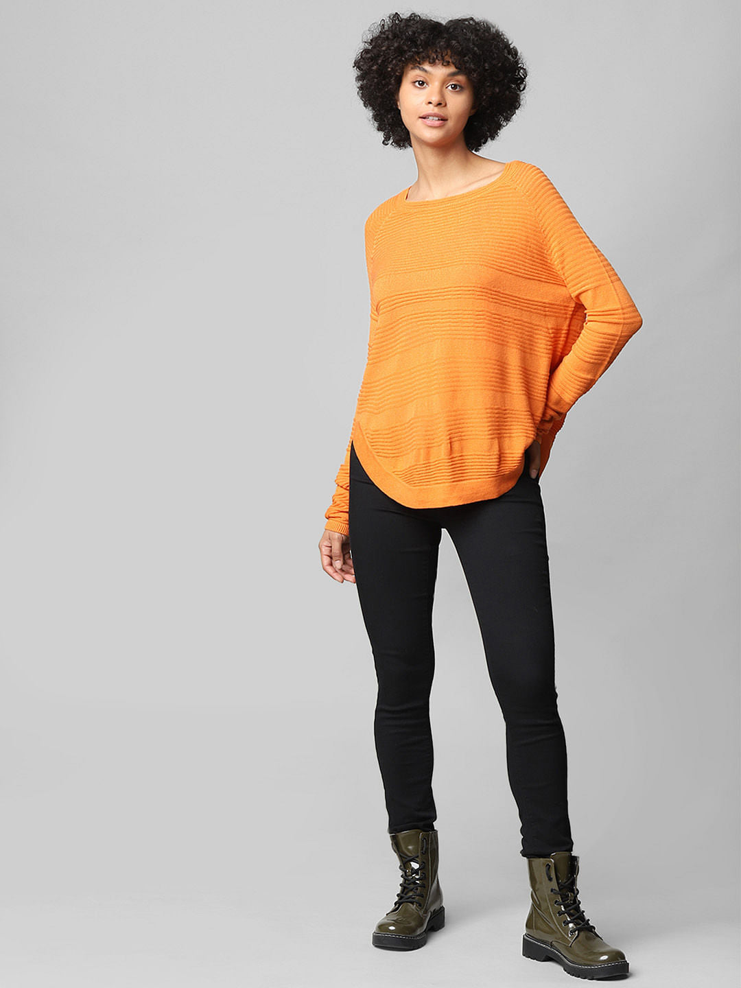 Orange Knitted Pullover