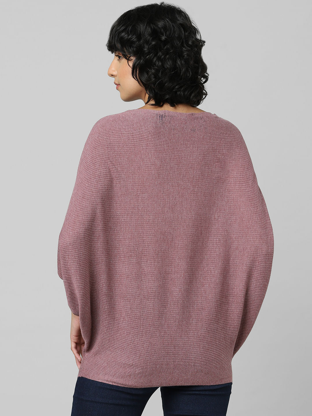 Pink Bat Sleeves Pullover