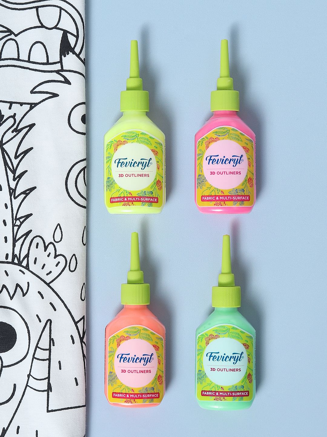 Only X Fevicryl White Diy Colouring T-Shirt & Kit